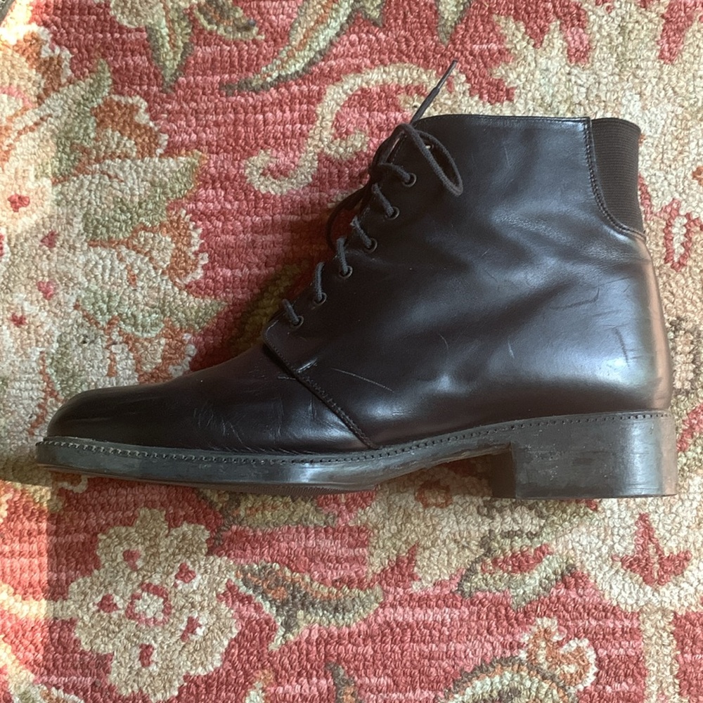 Kenneth Cole Black leather lace up Boots - Picture 6 of 15
